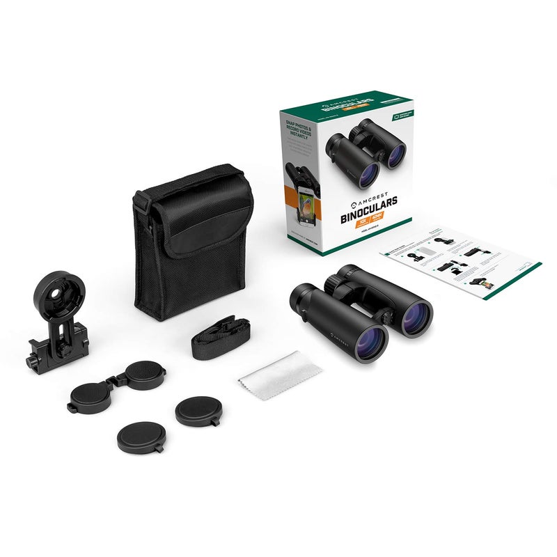 Amcrest 10x42 Roof Prism Binoculars for Adults, HD Professional Binoculars for Bird Watching, Travel, Stargazing, Hunting, Concerts, Sports, BAK-4 Prisms, Smart Phone Adaptor for Photography - Image 5